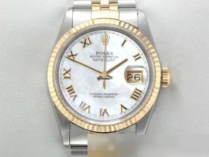  Rolex Datejust 36 36mm 16233 Stahl Gelbgold 750 Perlmutt Automatik 