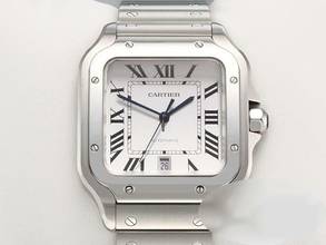 Thumbnail von Cartier Santos Grosses Modell Edelstahl Wssa0018 2020 Automatik Stahl Steel
