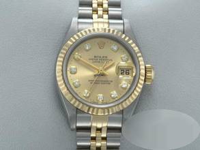  Rolex Lady-Datejust Edelstahl Gelbgold 750 Diamanten Automatik Stainless Steel 18kt Yellow Gold Stahl Jubilé-band Chronometer Oyster 