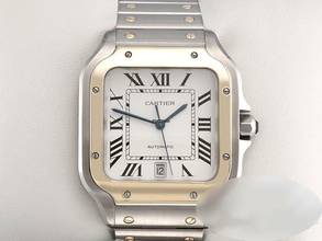 Thumbnail von Cartier Santos Großes Modell W2sa0006 2018 Edelstahl Gelbgold 750 Automatik