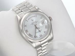 Thumbnail von Rolex Day-Date 36 36mm 118206 Platin 950 2006 Automatik Platinum Herren Damen President-band Chronometer Oyster