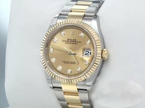 Thumbnail von Rolex Datejust 36 126233 2024 Stahl Gelbgold 750 Diamanten Automatik Gold