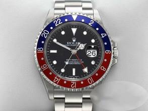  Rolex GMT-Master II Stahl 16710 T Pepsi 2005 Automatik Zweite Zeitzone Blau Rot Stainless Steel Oyster-band Chronometer Black Dial 