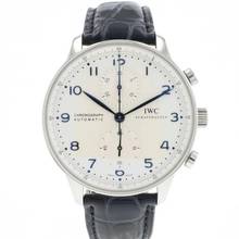  IWC Portugieser Chronograph Stainless Steel / Blue Numerals 