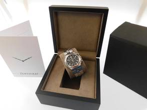  Vacheron Constantin Overseas Chronograph Automatik Stahl im Top Zustand mit schwarzem Blatt Automatik Chronograph 40mm Kaliber 1137 