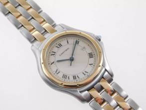 Thumbnail von Cartier Cougar de Panthere XL mit Datum auf 3 Uhr 33mm im Best Zustand mit Cartier Service Etui