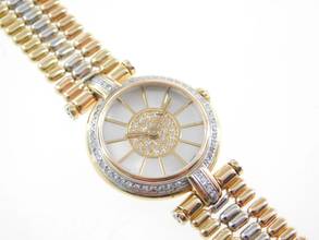 Thumbnail von Cartier Trinity massiv 18 Karat Gelbgold Lady 25 mm original Diamantbesatz und Goldband special Edition very rare