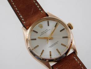  Rolex Oyster Perpetual Medium massiv 18 Kt Rosegold 34 mm v 1945 im Top Zustand 