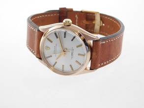 Thumbnail von Rolex Oyster Perpetual Medium massiv 18 Kt Rosegold 34 mm v 1945 im Top Zustand