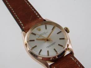 Thumbnail von Rolex Oyster Perpetual Medium massiv 18 Kt Rosegold 34 mm v 1945 im Top Zustand