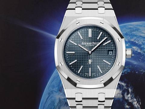  Audemars Piguet Royal Oak Jumbo 16202st Jumbo Blue Dial New Full Set. 