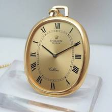 Thumbnail von Rolex Cellini Taschenuhr Pocket watch 3729 Gold 18k/750 mit Kette 14K/585