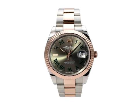 Rolex Datejust 41 Edelstahl Everose-Gold Ref. 126331 Slate Römisch 