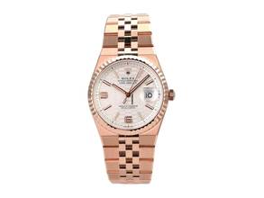  Rolex Land-Dweller 36 Everose-Gold Ref. 127235 Tiefweiß Wabe Flat Jubile-Band 