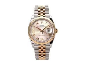 Thumbnail von Rolex Datejust 36 Oystersteel / Gelbgold 126233 Silber Römisch Diamant Jubile-Band
