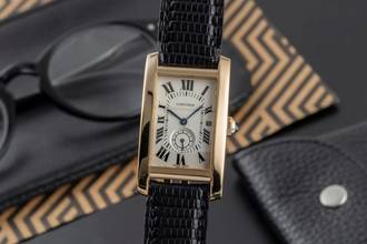 Thumbnail von Cartier Tank Américaine LM 18k (0,750) Gold Quarz Herrenuhr Ref W2600951 8012905