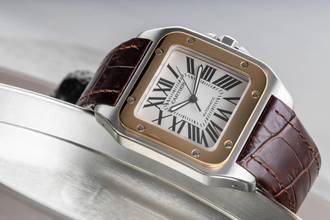 Thumbnail von Cartier Santos 100 XL Stahl / Gold Automatik Herrenuhr Ref. W20077X7 B&P 2004