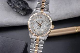  Tudor Prince Date Stahl / Gold Linen Dial Automatik Datum Herrenuhr Ref. 72033 