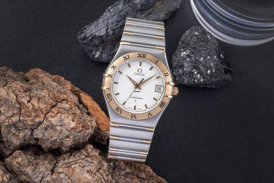  Omega Constellation Quartz Stahl / Gold Quarz Herrenuhr Ref. 1312.30.00 Klassiker 