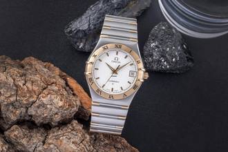  Omega Constellation Quartz Stahl / Gold Quarz Herrenuhr Ref. 1312.30.00 Klassiker 