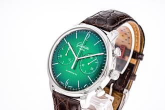 Thumbnail von Glashütte Original Sixties Chrono Green Annual Edition – 1-39-34-05-22-04 – like NEW – 07/2021 Full Set