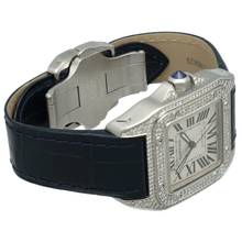 Thumbnail von Cartier Santos 100 Ref. 2878 Midsize Full set with diamonds