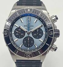 Thumbnail von Breitling Chronomat Super Chronomat B01 44 Ice Blue Platin Lünette Ice Blue PB0134 Fullset Garantie bis 2032