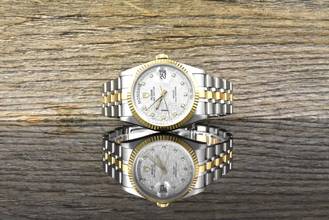  Tudor Prince Date Day 76213 Silver Linen Diamond Dial Automatik 