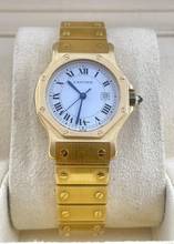 Thumbnail von Cartier Santos Octagon Vintage Top Condition in 18Kt. Yellowold