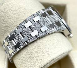 Thumbnail von Audemars Piguet Royal Oak Whitegold 18Kt. Factory Diamond Dial - in Top Condition A.M. highest quality Diamonds top make