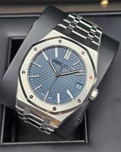 Thumbnail von Audemars Piguet Royal Oak 41mm 15510ST.OO.1320ST.06 Blue Dial Very Good Full Set 2023