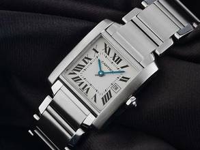 Thumbnail von Cartier Tank Française MM Medium Modell Ref.2465 2006 original Box sehr gut Vintage
