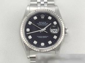 Thumbnail von Rolex Datejust 36 36mm 16234 2001 Stahl Weissgold 750 Diamanten Automatik Stainless Steel 18kt White Gold Jubilé-band Chronometer Oyster Black Dial