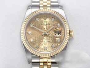  Rolex Datejust 36 36mm 116233 2013 Diamanten Stahl Gelbgold 750 Automatik 