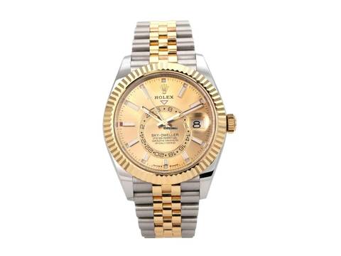  Rolex Sky-Dweller Edelstahl Gelbgold 336933 Schwarz Jubile-Band 