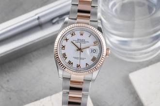 Thumbnail von Rolex Datejust 36 Stahl / Gold Automatik Herrenuhr Roman Dial Ref. 126231 B&P 2019