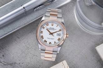  Rolex Datejust 36 Stahl / Gold Automatik Herrenuhr Roman Dial Ref. 126231 B&P 2019 