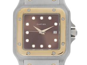 Thumbnail von Cartier Santos Carree GM Großes Modell Ref.2961 1982 Full Set sehr gut Vintage