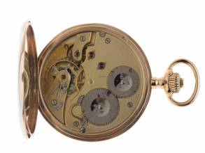 Thumbnail von IWC Pocket Watch Taschenuhr Savonette 14kt Gelbgold Handaufzug 48mm 1910 sehr gut Vintage