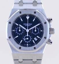 Thumbnail von Audemars Piguet Royal Oak Chronograph Stahl blue Dial Automatik 39mm rar TOP B+P