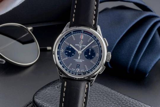  Breitling Premier Chronograph Stahl Automatik Herrenuhr Ref. AB0118221B1P1 Box 