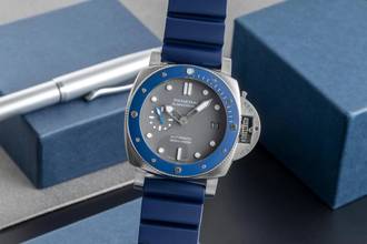  Panerai Luminor Submersible Edelstahl Automatik Herrenuhr Ref. PAM00959 B&P 2021 