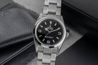  Rolex Explorer 36 Black Dial Oyster Stahl Automatik Ref. 114270 V-Serie Box 