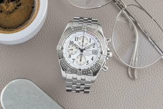 Thumbnail von Breitling Chronomat Evolution Chronograph Stahl Automatik Herrenuhr Ref. A13356 Papiere