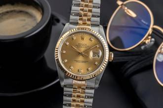 Thumbnail von Rolex Datejust 36 Stahl / Gold Diamond Dial Automatik Herrenuhr Ref. 16233