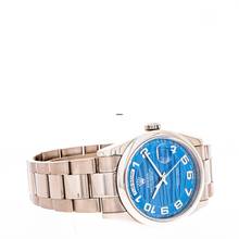 Thumbnail von Rolex Day-Date 36 Whitegold – Blue Waves Dial – 118209 – like NEW – 2004 Full Set