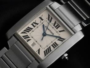 Thumbnail von Cartier Tank Française GM Großes Modell Ref.2302 2010 Box&Beschreibung wie Neu Vintage