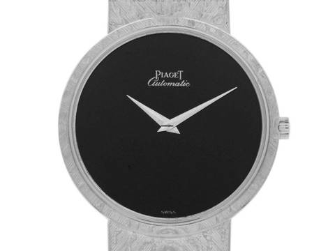  Piaget Classic Onyx Dial Ref.12343A23 1980 original Box sehr gut Vintage 