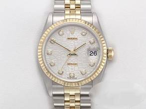  Rolex Datejust 31 Stahl Gelbgold 750 2001 Diamanten Automatik Gold Stahl 