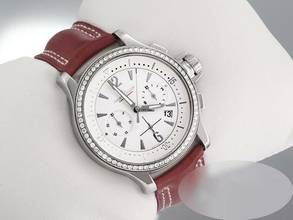  Jaeger-LeCoultre Master Compressor Chronograph 148.8.31 Diamanten Edelstahl Steel White Dial 